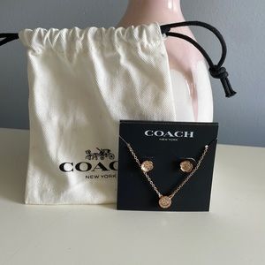 Coach Necklace and Earring Set